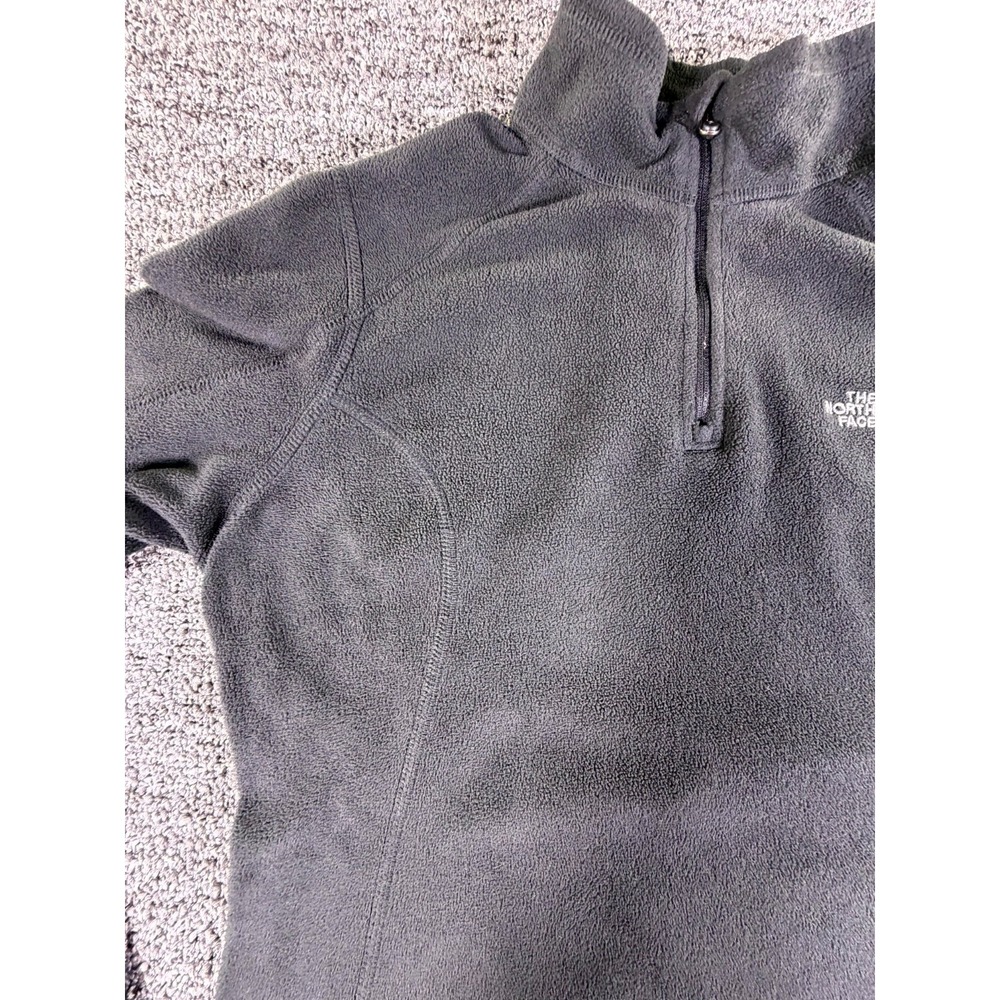 The North Face Fleece Sweatshirt Womens Medium Black Long Sleeve Quarter Zip - Picture 3 of 16